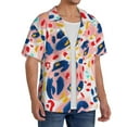 thumbnail image 4 of Sigee Abstract Leopard Print Print Men's Shirts Casual Button Down Short Sleeve Summer Beach Shirt Hawaiian Vacation Shirts Tee Shirt-Medium, 4 of 7