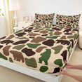 thumbnail image 3 of Feelyou Farmhouse Bear Teen Twin Sheet Sets, Camo Camouflage Bedding, 3pcs, 3 of 7