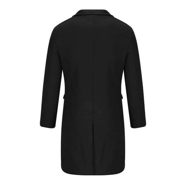EQWLJWE Man Trench Coat Clearance Winter Classic Notched Lapel