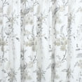 thumbnail image 4 of Levtex Home - Pisa - Cortina de ducha (183 x 183 cm) con ojales - Diseño floral contemporáneo de pavo real - Gris y gris topo - Azul, gris topo y crema - Tela de algodón, 4 of 4