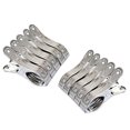 thumbnail image 1 of FOMMEN Pinzas para ropa resistentes para exteriores, paquete de 10 clips grandes de acero inoxidable para colchas, clips para toallas de playa, abrazaderas para cortinas, ropa de metal con punta de go, 1 of 5