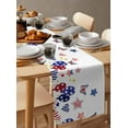 thumbnail image 6 of Table Runner Dresser Scarves 36 Inch Long,Memorial Day Blue Red Butterfly Balloon Linen Dining Table Runners Patriotic Star Heart on White Tabletop Scarf for Wedding Holiday Party Kitchen, 6 of 9