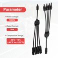 thumbnail image 3 of Adaptador paralelo en Y de 4 a 1 para paneles solares Uxcell 1Set, 3 of 6