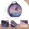 thumbnail image 3 of BZSMCE Makeup Bag Large Travel Cosmetic Bag with Adjustable Dividers Fashion Eagle's Celestial Flight Printed, 3 of 7
