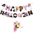 thumbnail image 3 of Halloween Birthday Party Decorations Pink Halloween Theme Birthday Party Supplies Including Backdrop, Banner, Balloons, Cake Toppers. Halloween Scary Theme Baby Shower, Kids Halloween Birthday Party, 3 of 6