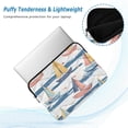 thumbnail image 2 of FORMRS 13"-13.3" Laptop Sleeve Protective Case Soft Carrying Quilted Computer Bag Cover, White Hand Drawn Sailboats, 2 of 7