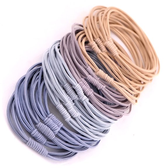 No Dmamage Hair Ties for Girls,Women,Men,Large Pony tails Hair Ties,Handmade Bracelets, Hair Tie for Thick Curly Hair,20Pcs,4-1 Design,Hair Elastics (