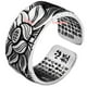 thumbnail image 5 of S999 Anillo De Loto De Plata Maciza Anillo Abierto De Flor De Loto Para Hombres Y Mujeres Regalo De Joyería Retro matsuzay AP005471-00, 5 of 6
