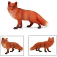 thumbnail image 3 of Holzlrgus Fox Toy Figures Set Includes Arctic Fox & Red Foxes Figurines Cake Toppers (7 Foxes), 3 of 7