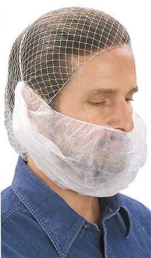 ABC White Beard Nets For Men Food Service 18'', Pack Kenya - View #7