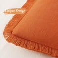 thumbnail image 2 of Wehilion 2pcs Linen Throw Pillow Covers Decorative Square Pillow Covers Farmhouse Style Boho Cushion Covers Natural Beige Pillow Covers with Fringe for Living Room, 2 of 14