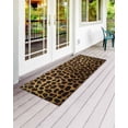 thumbnail image 2 of Fashion Wild Animal Front Door Mat Vintage Brown Leopard Print Welcome Doormat Indoor Outdoor Entrance Floor Mat Non-Slip Washable Runner Rug for Front Porch Decor 24x71 Inch, 2 of 6