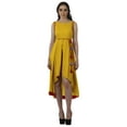 thumbnail image 1 of Moomaya Robes Asymétriques Filles Robe Portefeuille Midi Sans Manches Robes de Fête, 1 of 1