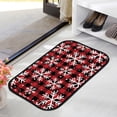 thumbnail image 3 of Floor Door Mats Bath Rugs Christmas New Year Buffalo Plaid Bathroom Carpet Non-Slip Absorbent for Entryway Indoor 23.6x15.7in Carpet Runner, 3 of 7