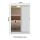 thumbnail image 3 of Ropero Closet Madesa 2 Puertas 1 Espejo Blanco 04, 3 of 5