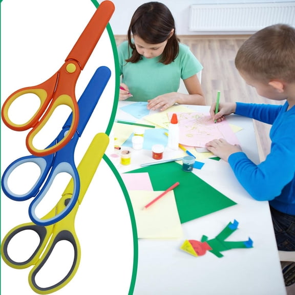 CozeLy Stainless Steel Scissors Small Safety Scissors with Ruler and Protective Case Multi-Functional Craft Scissors for Home Office Art Projects and Everyday Cutting Tasks