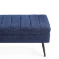 thumbnail image 3 of Storage bench end of bed ottoman, 43.3 inches entryway bench for living room Bedroom, linen navy blue, 3 of 6