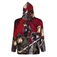 thumbnail image 2 of Attack On Titan Full Zip Hoodies Hooded Long Sleeve Jacket Lightweight Sweatshirt Warm Winter Coats XL, 2 of 6