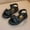 Black, variant on Piuwrlz Versatile Gladiator Sandals Sandals for Little Girls Peep Toe Shoes Lace-Up Dress Flats Beige Size 5.5 Years