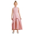 thumbnail image 4 of LiiYii Girls Summer Birthday Jumpsuit for Wedding Pageant Party Ruffle Rompers Flare Bell Bottom Pink 12, 4 of 7