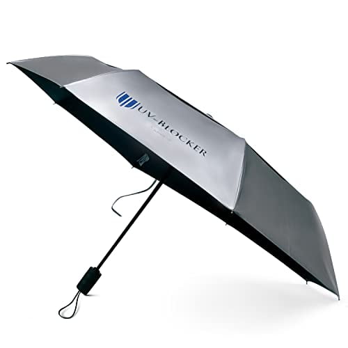 UV-Blocking Compact Sun Protection UV Umbrella - Handheld Portable Beach Umbrellas Provide UPF 55 Protection Effectively Block 99 of UVA UVB Light - Windproof Sun Blocking Umbrella