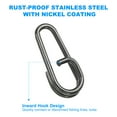 thumbnail image 3 of Uxcell 0.6" Stainless Steel Fishing Quick Snaps Clips Oval Split Rings Fishing Tackle Black 50 Pack, 3 of 6