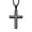 Black, variant on Stainless Steel Cross Necklace for Men, Religious Fashion Jewelry Gifts 24 In