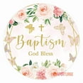 thumbnail image 3 of Floral Butterfly God Bless Circle Baptism Backdrop, 3 of 5