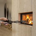 thumbnail image 3 of Pinzas para chimenea de agarre fuerte, pinza para leña resistente con acabado resistente a la oxidación, diseño plegable para un almacenamiento cómodo, distancia segura del fuego, color negro, 66 cm,, 3 of 5