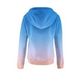 thumbnail image 4 of Women's Tie Dye Hoodies Tops Long Sleeve Casual Color Block Button Down Pullover Sweatshirts with Pocket, 4 of 6