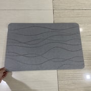 Beeblue Stone Bath Mat,Diatomite Non-Slip Stone Shower Mat,Quick Drying Absorbent Stone Ma for Bathroom (Grey)