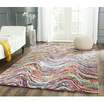 SAFAVIEH Nantucket Aleah Geometric Cotton Area Rug, Multi, 5' x 8'