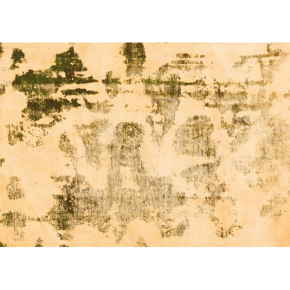 Ahgly Company Indoor Rectangle Abstract Orange Modern Area Rugs, 8' x 10'