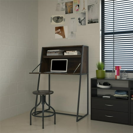 Ameriwood Home Vance Secretary Desk Walnut Finish Walmart Com