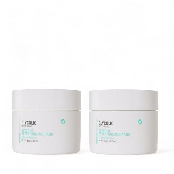 Almohadillas faciales rejuvenecdoras con ácido glicólico Serious Skincare 120 almohadillas