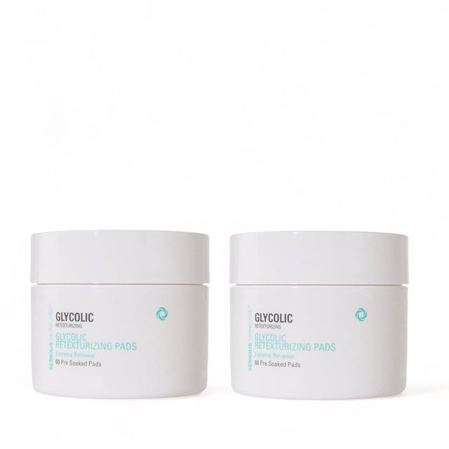 Almohadillas faciales rejuvenecdoras con ácido glicólico Serious Skincare 120 almohadillas
