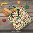 thumbnail image 5 of Zufioo Lemon Fruits Vegetables Print Large Capacity Single Shoulder Convenient Bag, 19.6x15.7 Inch Zipper Shopping Bag Handbag, Suitable for Shopping, School and Work, 5 of 7