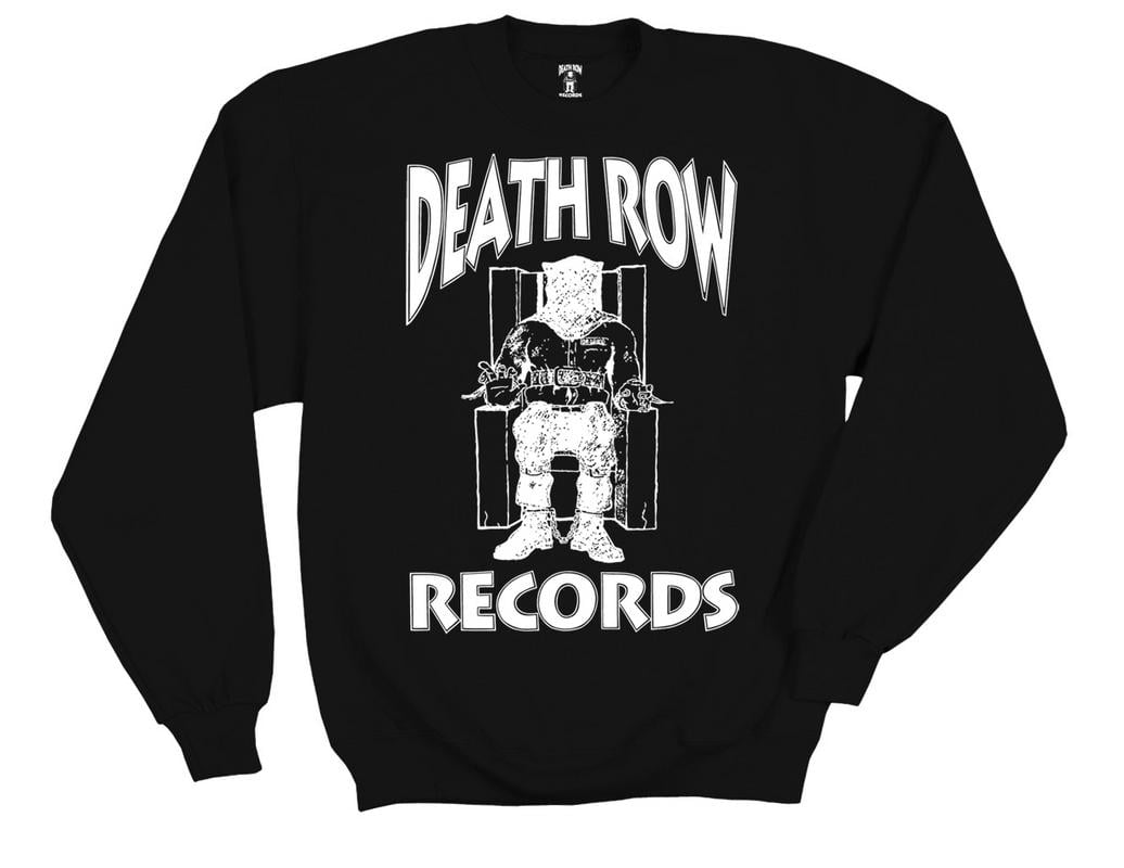 Ripple Junction Death Row Records White Logo Adult Sweatshirt