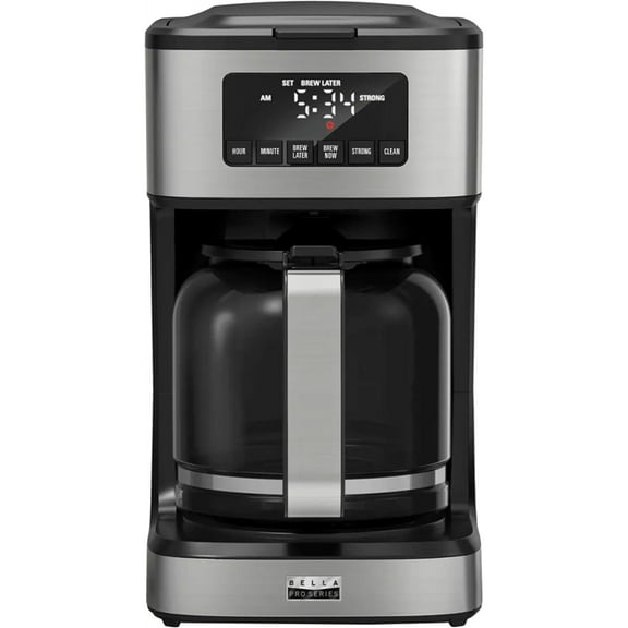 bella PRO - 12-Cup Programmable Coffee Maker - 90194 - Stainless Steel