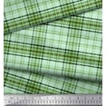 thumbnail image 2 of Soimoi Polyester Crepe Fabric Window Pane Check Printed Fabric 1 Yard 42 Inch Wide, 2 of 3