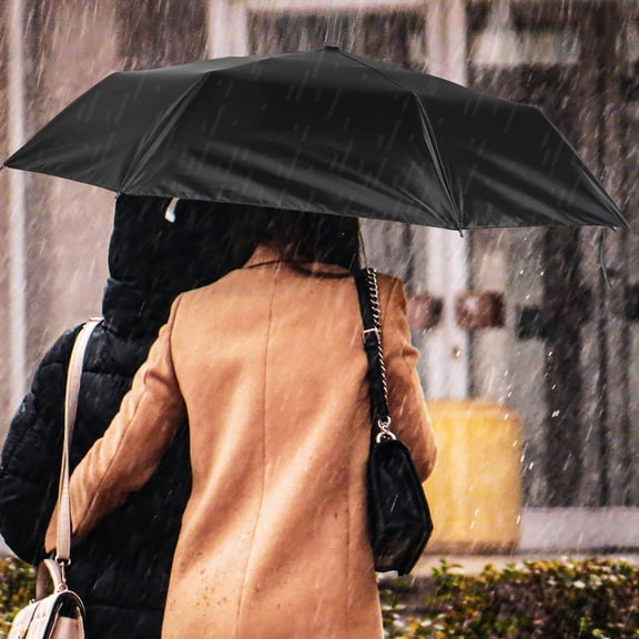 PENIKOKO Black Automatic Travel Umbrella, Wind-Resistant, Large Coverage, Portable and Compact
