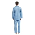 thumbnail image 6 of GLOBAL Men's 100% Cotton Long Sleeve Pajama Set, Breathable Lightweight Button Down Nightwear with Pants, S-3XL, 6 of 6