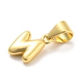 thumbnail image 2 of 20pcs Brass Charms Real 18K golden Plated Long-Lasting Plated Lead Free & Cadmium Free Letter Charm Letter N 9.5x6.5x2.5mm Hole: 5x3.5mm, 2 of 2