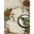 thumbnail image 4 of Fennco Styles Cottage Stripe Patched Fringe 16 x 72 Inch Table Runner â€“ Ivory Table Runner, 4 of 4