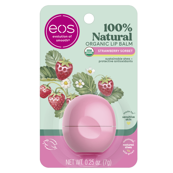 eos 100% Natural & Organic Lip Balm Sphere - Strawberry Sorbet