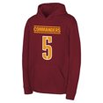 thumbnail image 2 of Youth Outerstuff Jayden Daniels Burgundy Washington Commanders Mainliner Player Name & Number Hoodie, 2 of 3