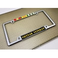 thumbnail image 3 of Vietnam Veteran 3 Service Ribbons - Domed Custom-Made Personalized Narrow (Thin) Top 4 Hole Metal Car License Plate Frame with Free caps - Chrome (Quantity: 1 Frame), 3 of 7