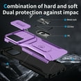 thumbnail image 4 of Cowithday for Motorola Moto G Stylus 5G (2023) Case with Slide Camera Cover, [Full Camera Protection] [Magnetic Rotated Kickstand] Military Grade Shockproof Heavy Duty Case Cover, Purple, 4 of 8
