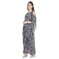 thumbnail image 2 of Moomaya Boat Neck Caftan Rayon Cover Up Printed Cold Shoulder Kaftan Maxi Dress, 2 of 6
