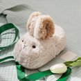 thumbnail image 4 of Cdudpw Kids House Slippers Boys Girls Comfort Cartoon Bunny Pattern Slip On Indoor Outdoor Casual Slippers(W210-White), 4 of 5